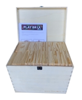 PlayBrix 1000 Stück in einer Holzkiste
