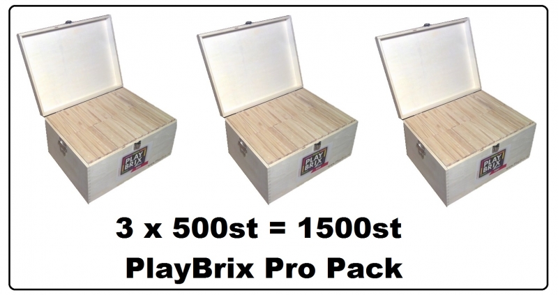 PlayBrix ProPack 1500 stück Holzkiste