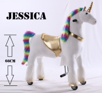Kids-Horse "Jessica" Schaukelpferd auf Rolle, Rainbow UniCorn