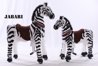 Kids-Horse "Jabari" Schaukelpferd auf Rolle, Schwarz/Weiß gestreift, Zebra