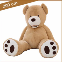Großer Teddybär XXL 200cm hellbraun "Berta"