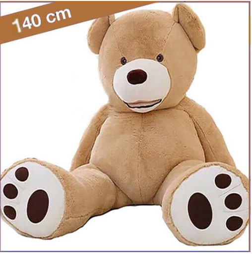 Großer Teddybär XXL 140cm hellbraun "Dorus"